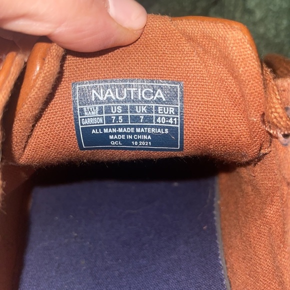 Nautica Garrison Casual Brown Sneakers Men's size 7.5 - Picture 4 of 7